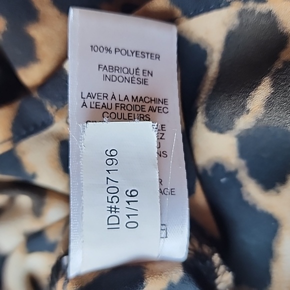 Express Portofino Leopard Print Button-Down Shirt Size Large - Picture 9 of 9